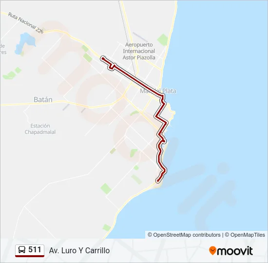511 Bus Line Map