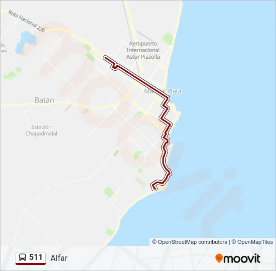 511 Bus Line Map