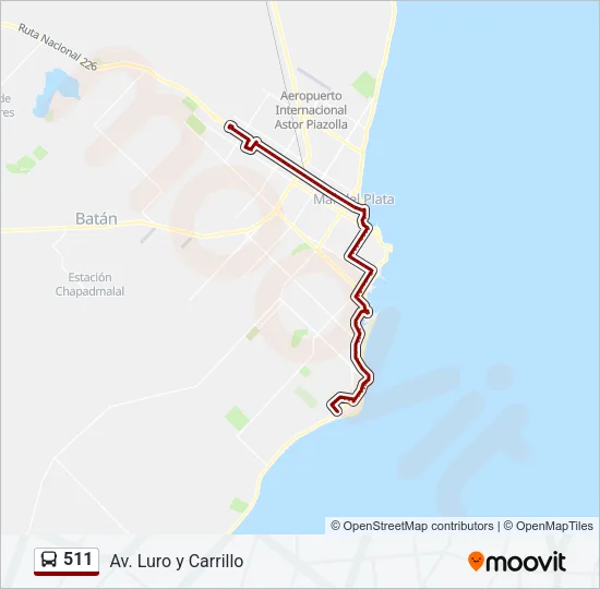 511 Bus Line Map