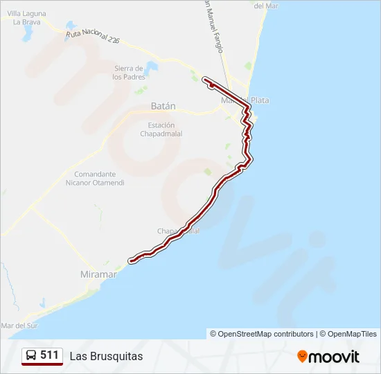 511 Bus Line Map