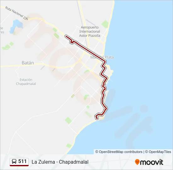 511 Bus Line Map