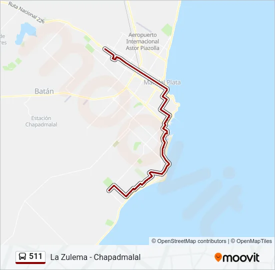 511 Bus Line Map
