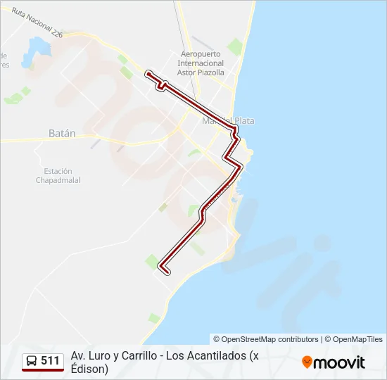511 Bus Line Map