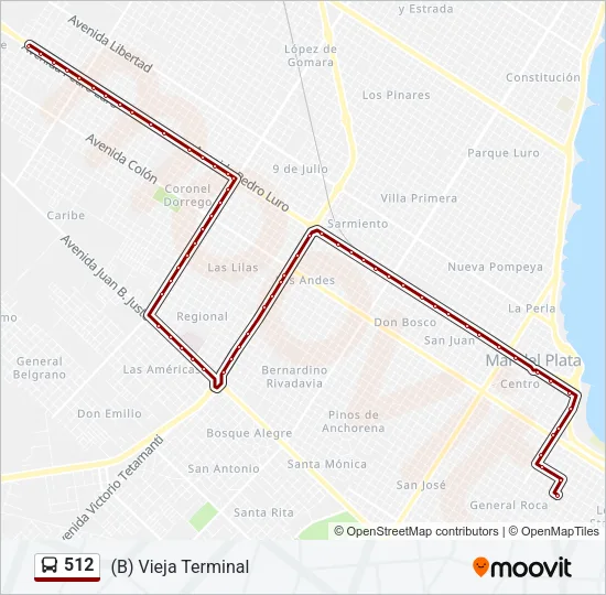 512 Bus Line Map