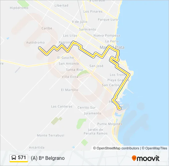 571 Bus Line Map