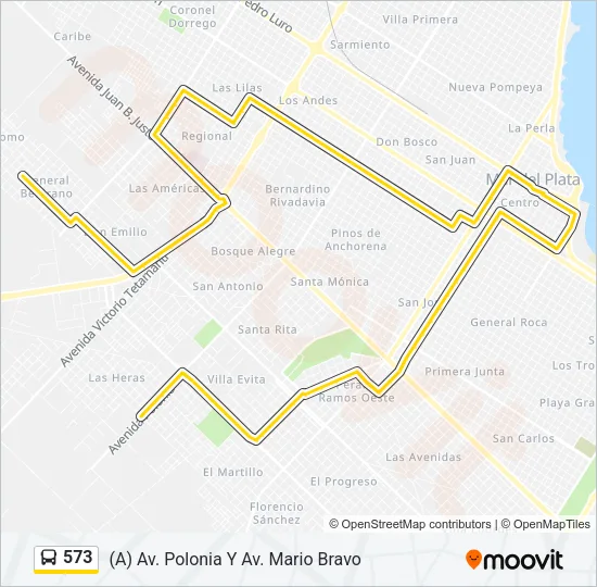 573 Bus Line Map