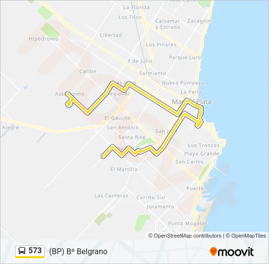 573 Bus Line Map
