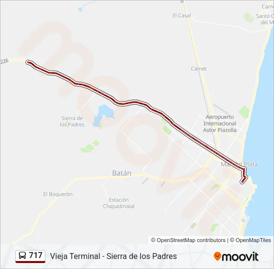 717 Bus Line Map