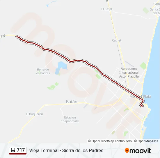 717 Bus Line Map