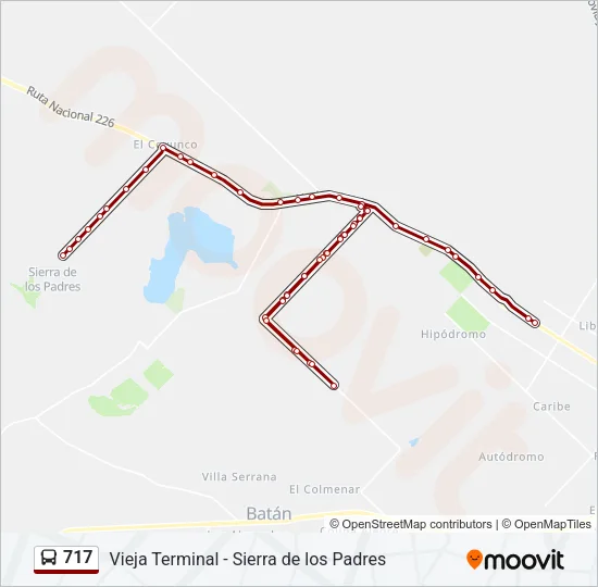 717 Bus Line Map