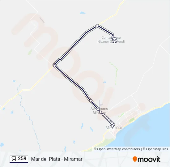 259 Bus Line Map