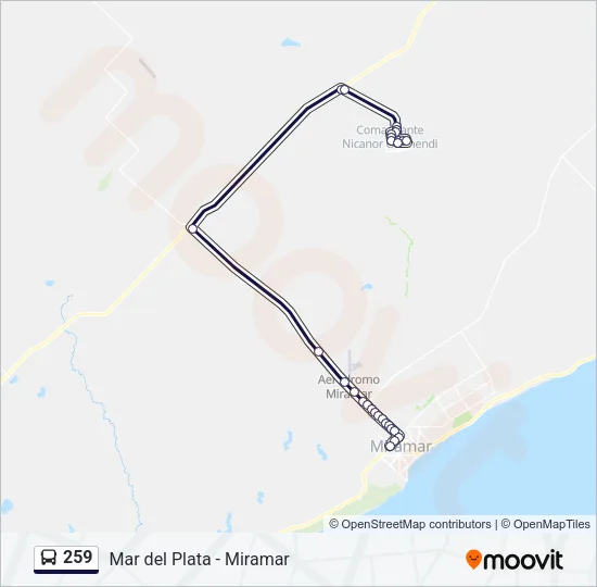 259 Bus Line Map
