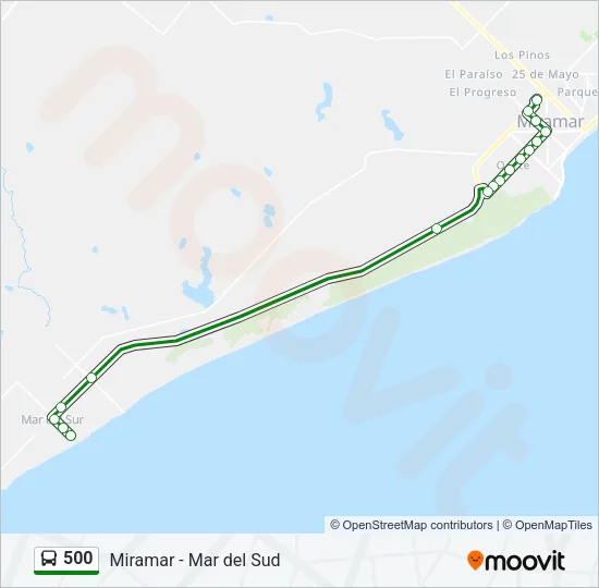 500 Bus Line Map