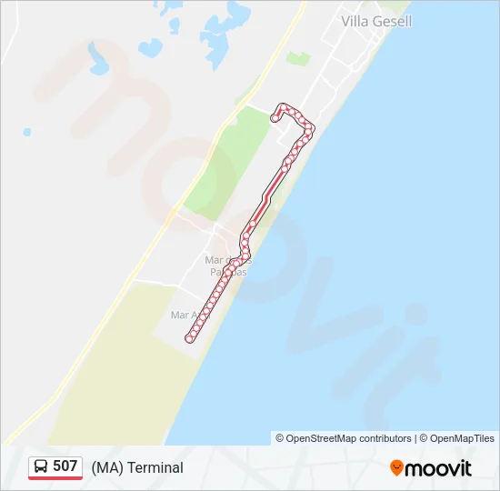 507 Bus Line Map