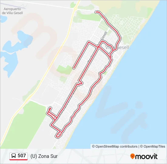 507 Bus Line Map
