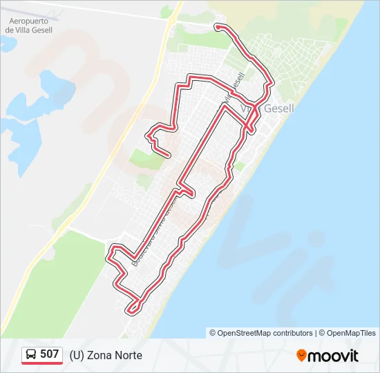 507 Bus Line Map