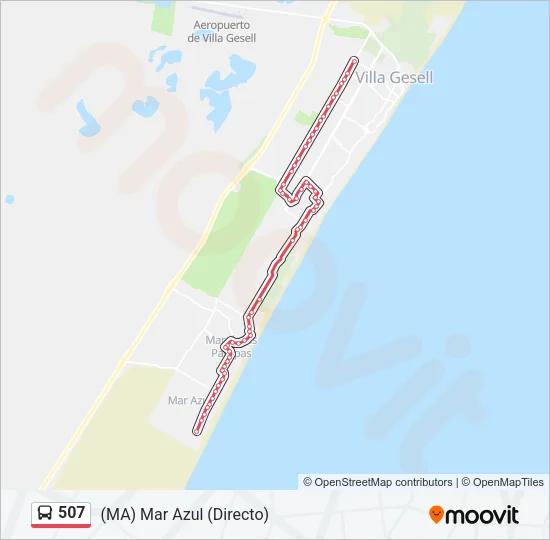507 Bus Line Map