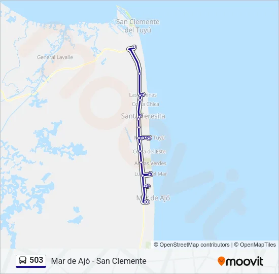 503 Bus Line Map