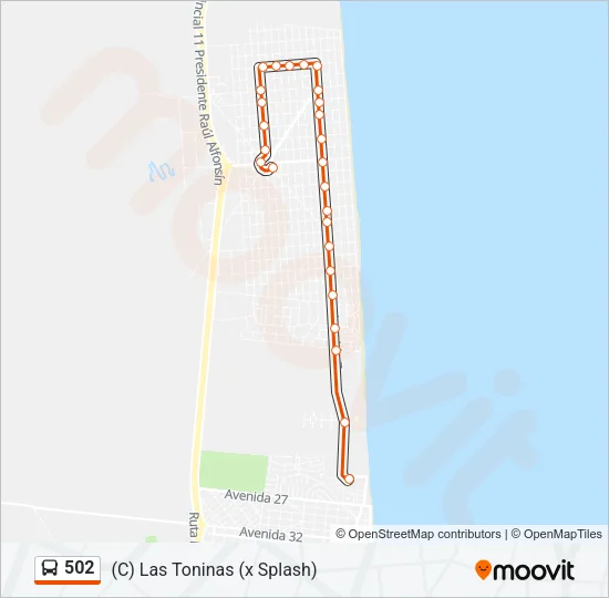 502 Bus Line Map