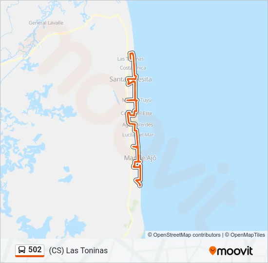 502 Bus Line Map