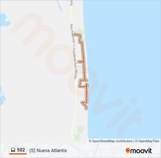 502 Bus Line Map