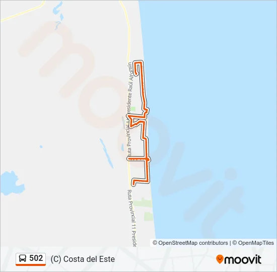 502 Bus Line Map