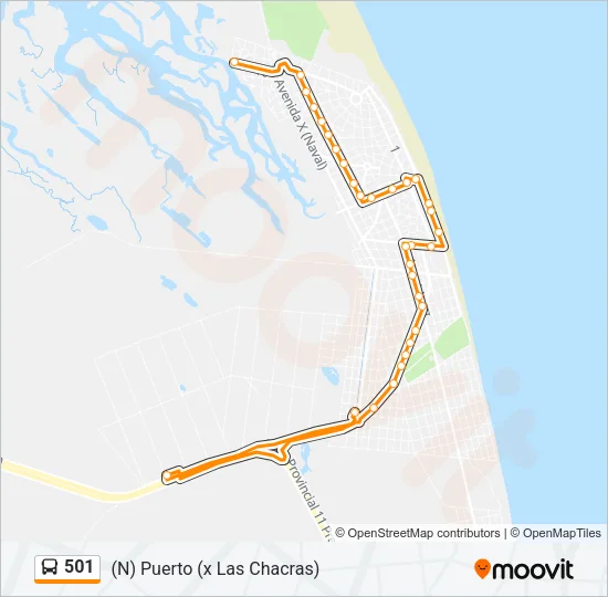 501 Bus Line Map