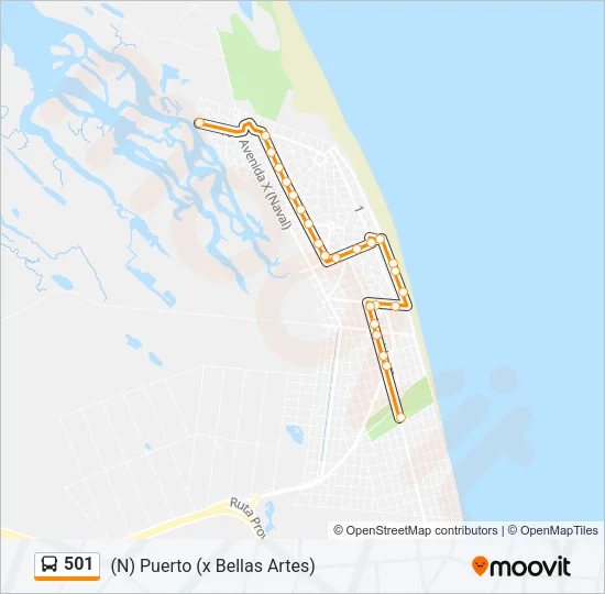 501 Bus Line Map