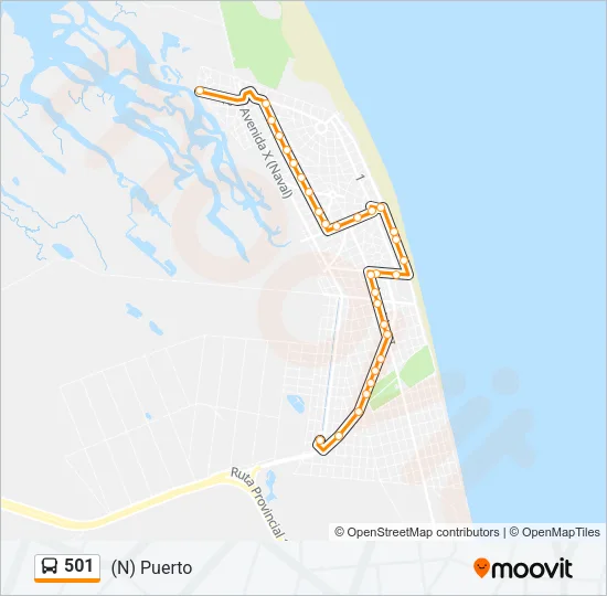 501 Bus Line Map