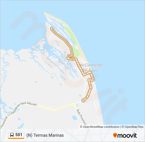 501 Bus Line Map