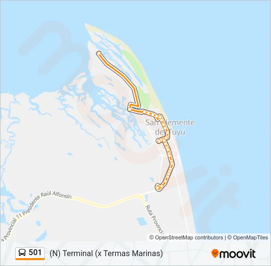 501 Bus Line Map