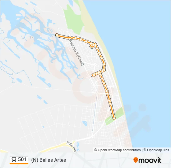 501 Bus Line Map