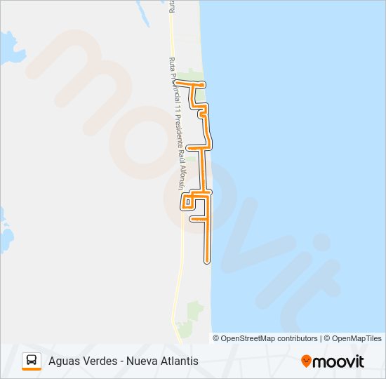 Mapa de ZONA SUR de autobús