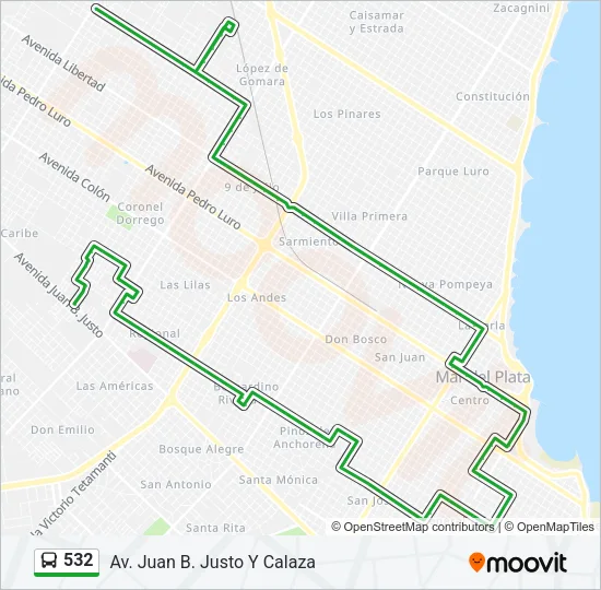 532 Bus Line Map