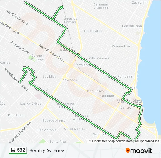 532 Bus Line Map