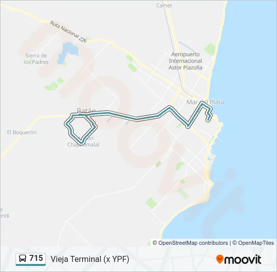715 Bus Line Map