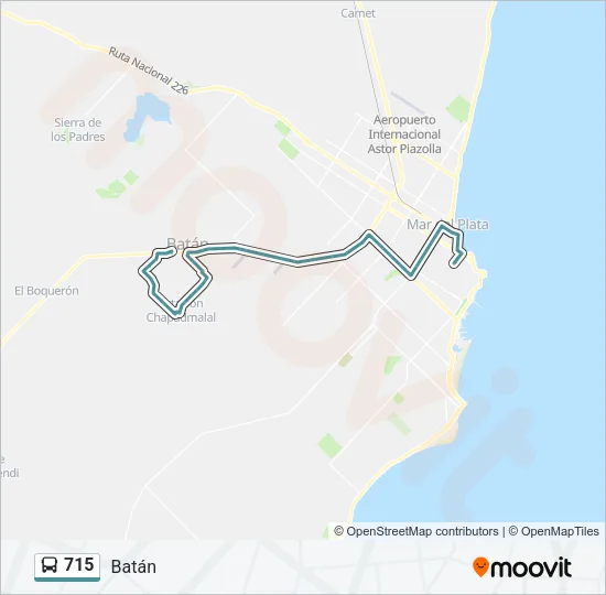 715 Bus Line Map