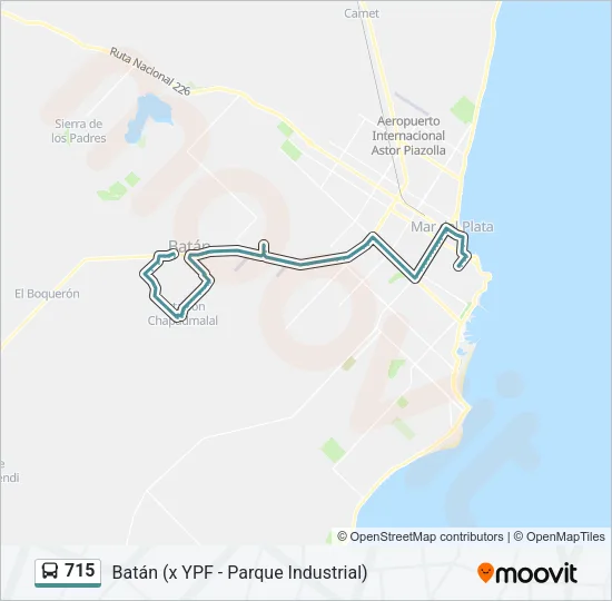 715 Bus Line Map