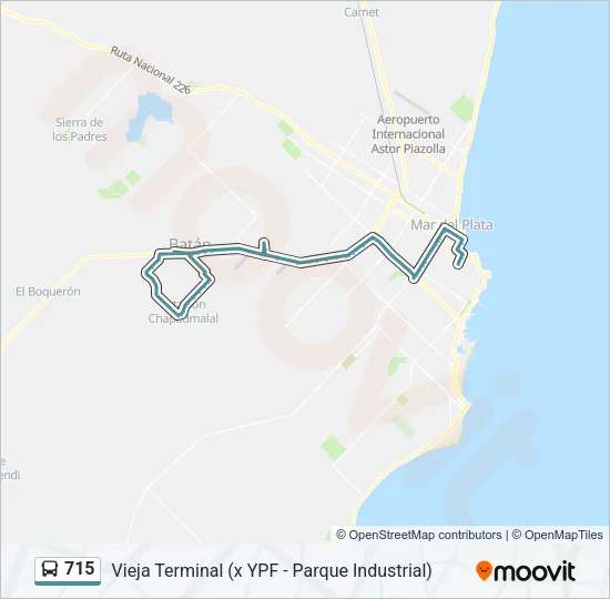 715 Bus Line Map