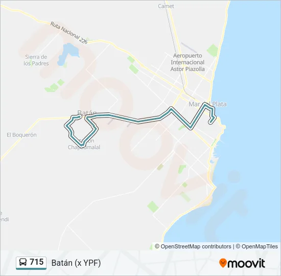 715 Bus Line Map