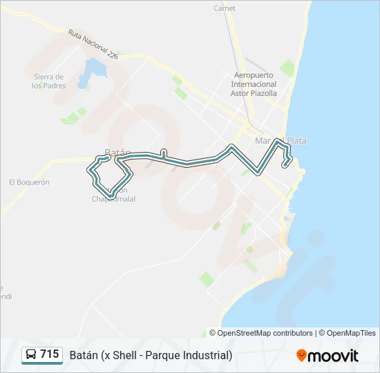 715 Bus Line Map