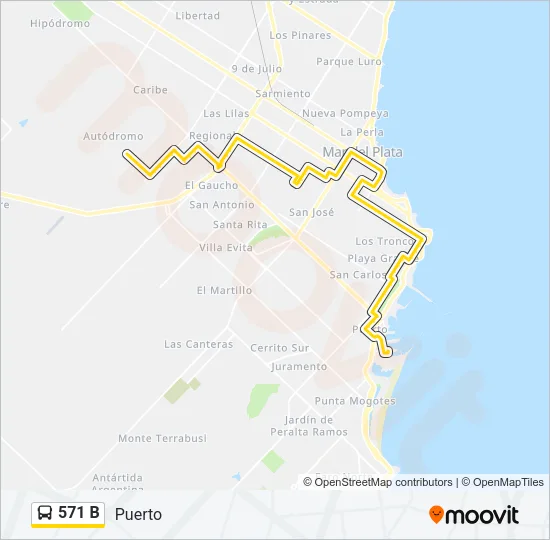 571 B Bus Line Map