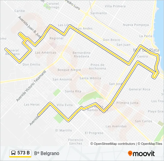 573 B Bus Line Map