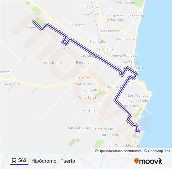 562 Bus Line Map