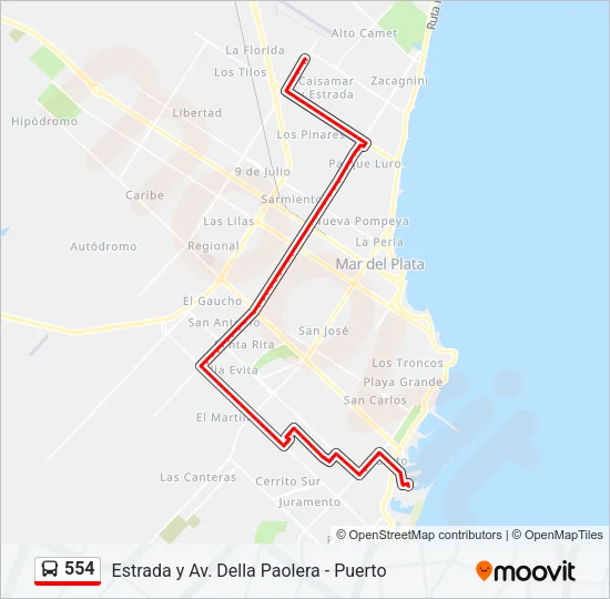554 Bus Route Map 554 Route: Schedules, Stops & Maps - Av. 180 Y Estrada (Updated)