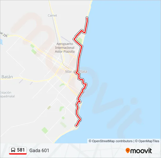 581 Bus Line Map