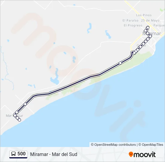 500 Bus Line Map
