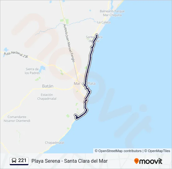 221 Bus Line Map