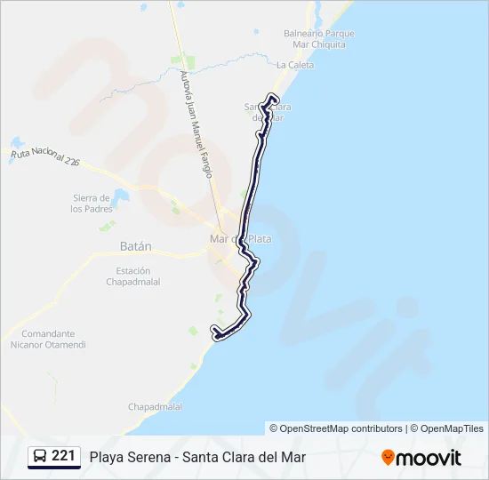 221 Bus Line Map