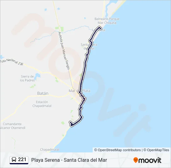 221 Bus Line Map